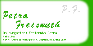 petra freismuth business card